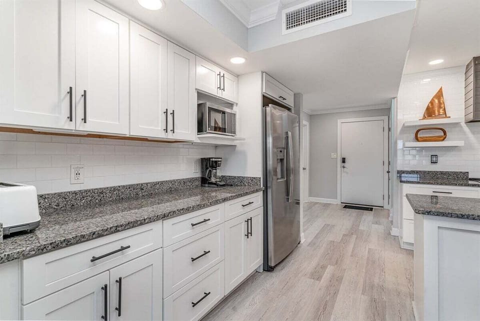 Everything flows smoothly throughout the condo.