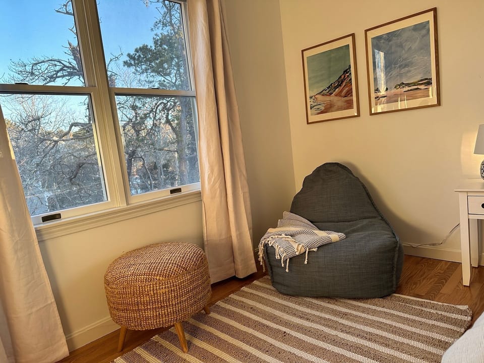 Comfy reading nook.