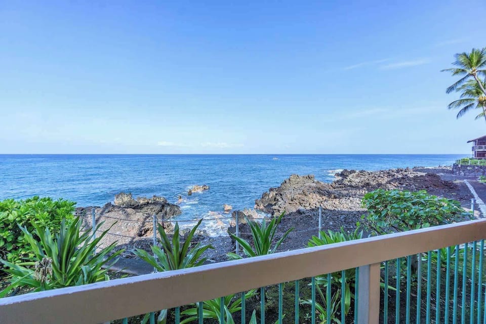 Blue water views from the lanai