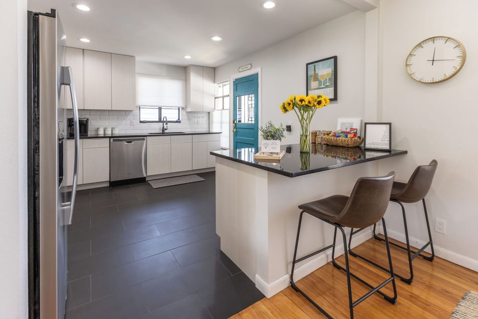 Kitchen island with seating for 2 