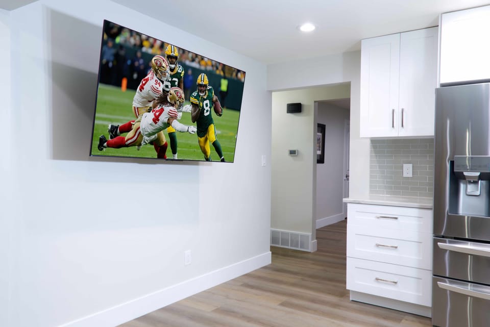 Fully stocked kitchen with all the essentials including a 65inch TV!