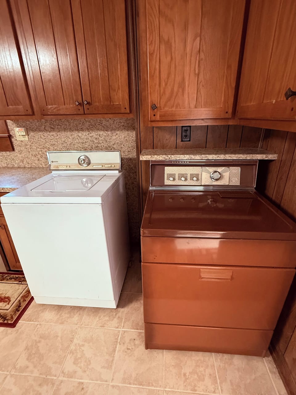 Laundry located inside house. 