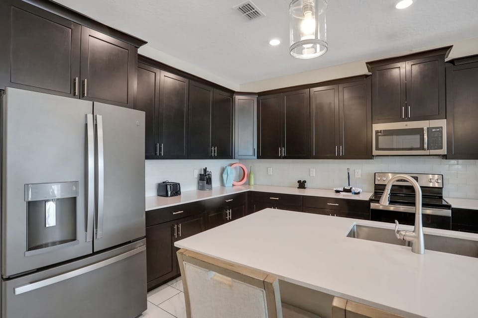 Indoors, Kitchen, Refrigerator, Microwave, Oven