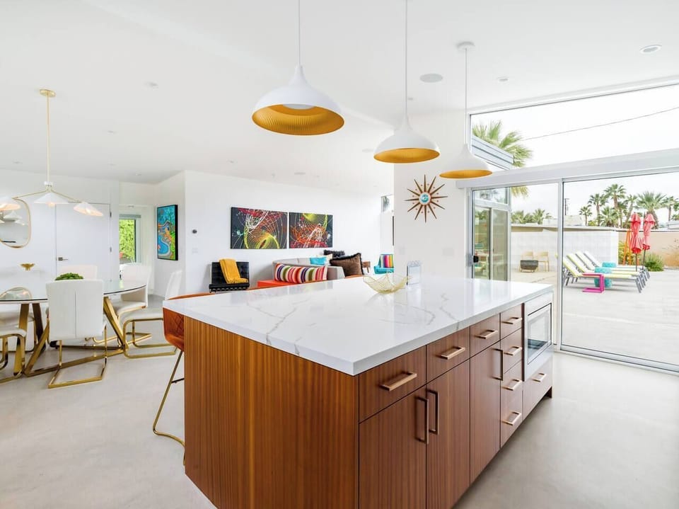 Kitchen Island w/ Backyard View