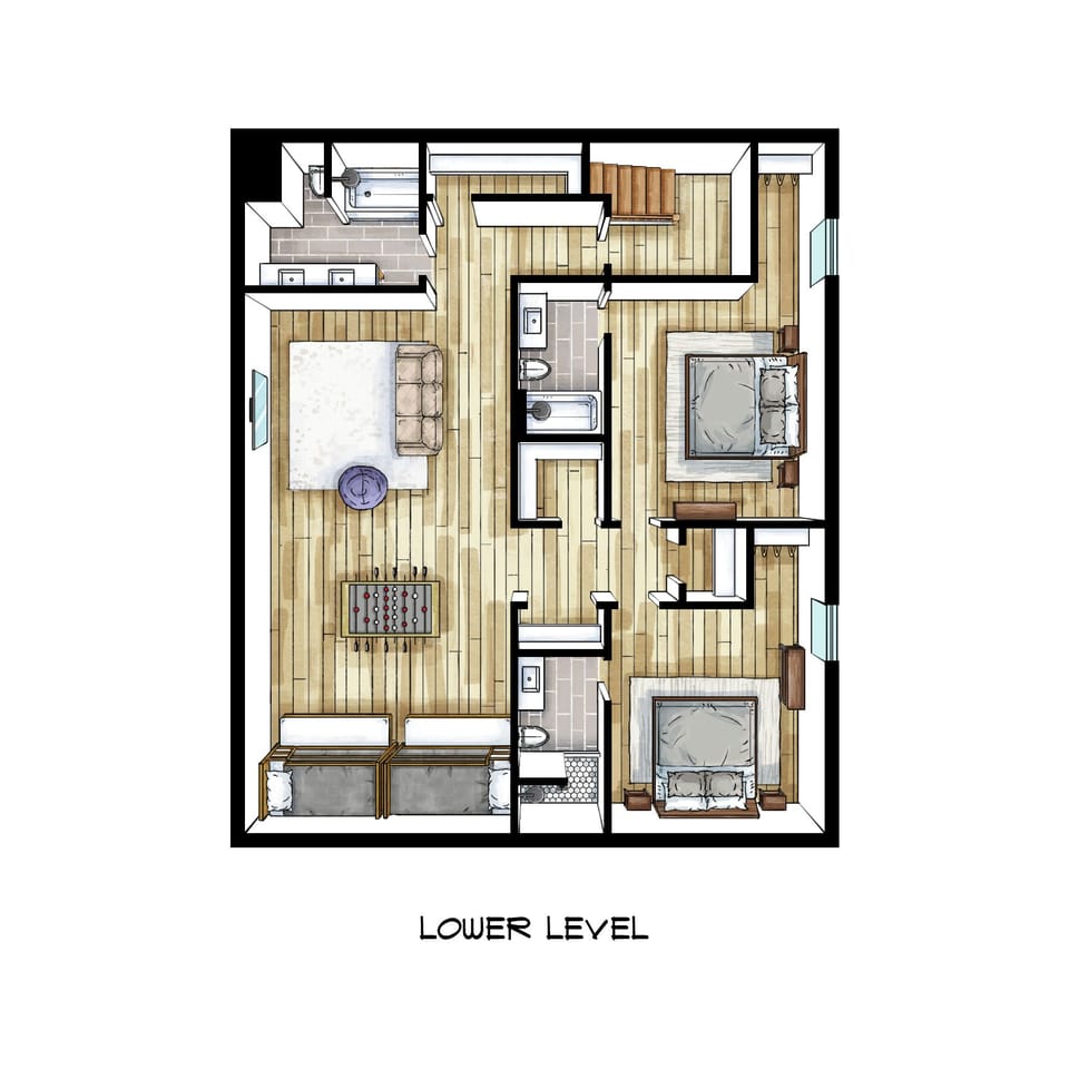 Basement layout and floor plan