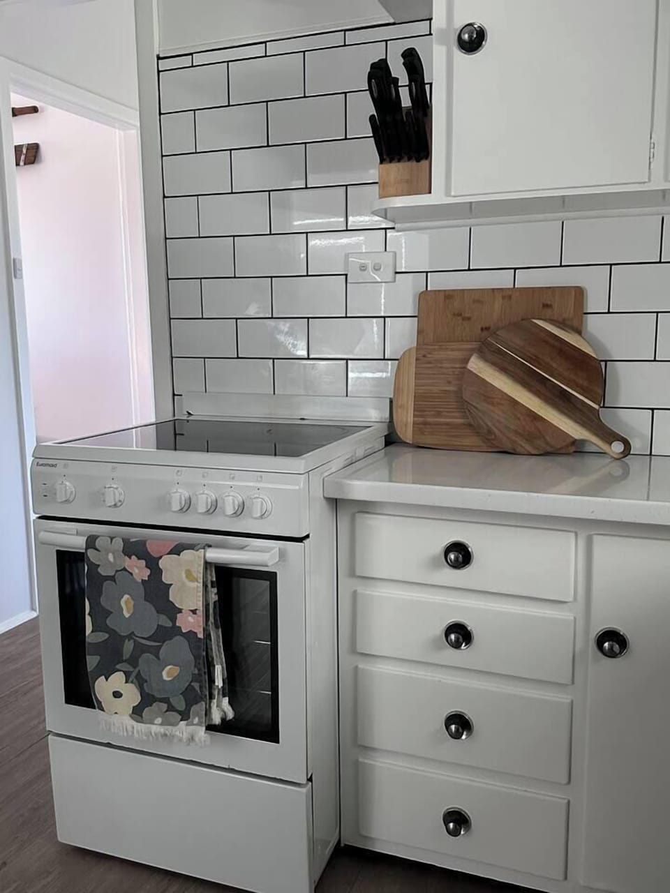 We fell in love with this original 1970s retro kitchen
