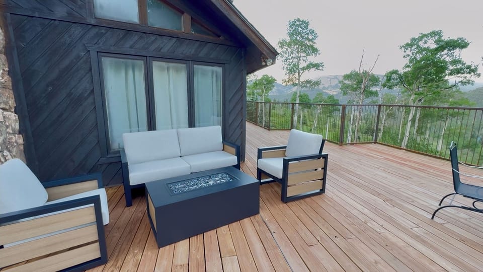 Outdoor Seating with Gas Fire Table