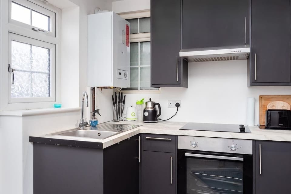 Part of the kitchen with sink