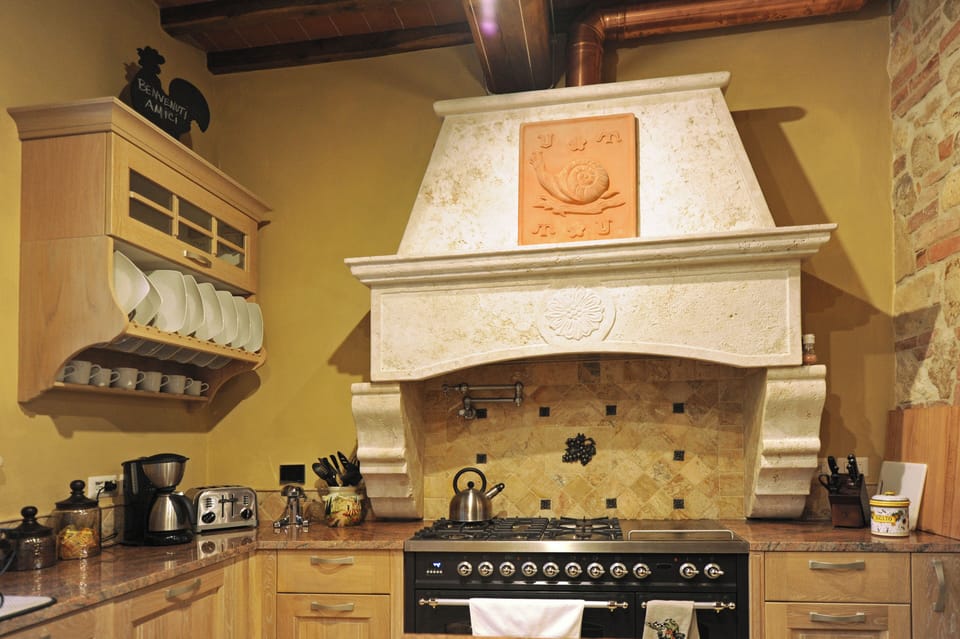 Kitchen Hood made out of Travertine