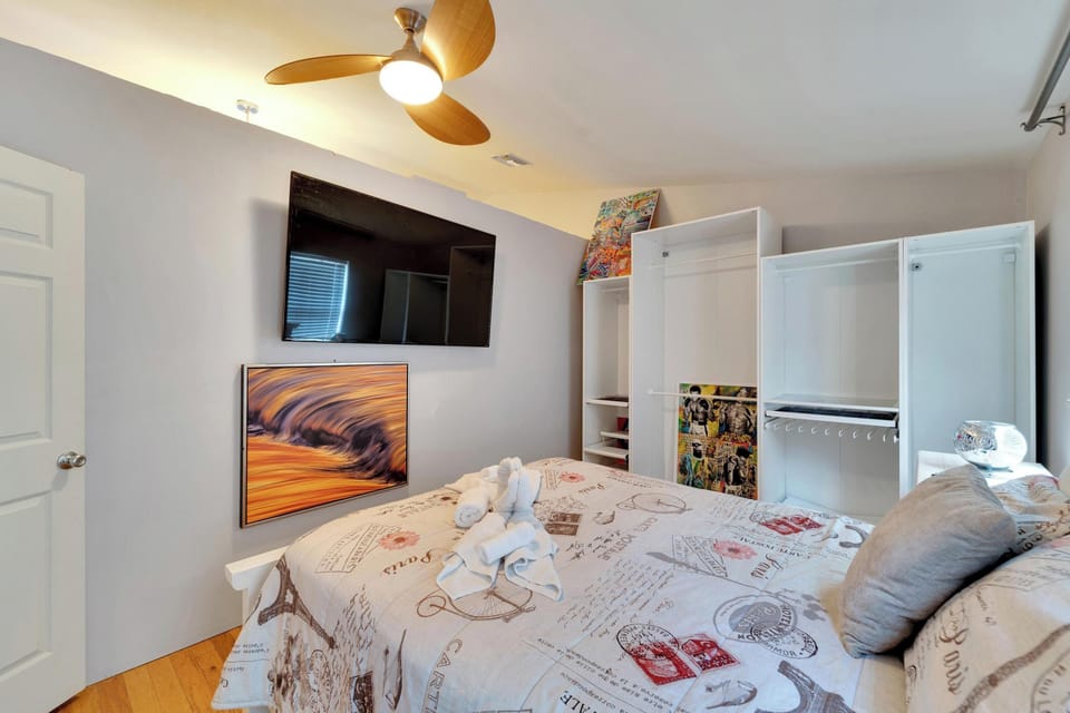 Enjoy our cozy bedroom with Television.