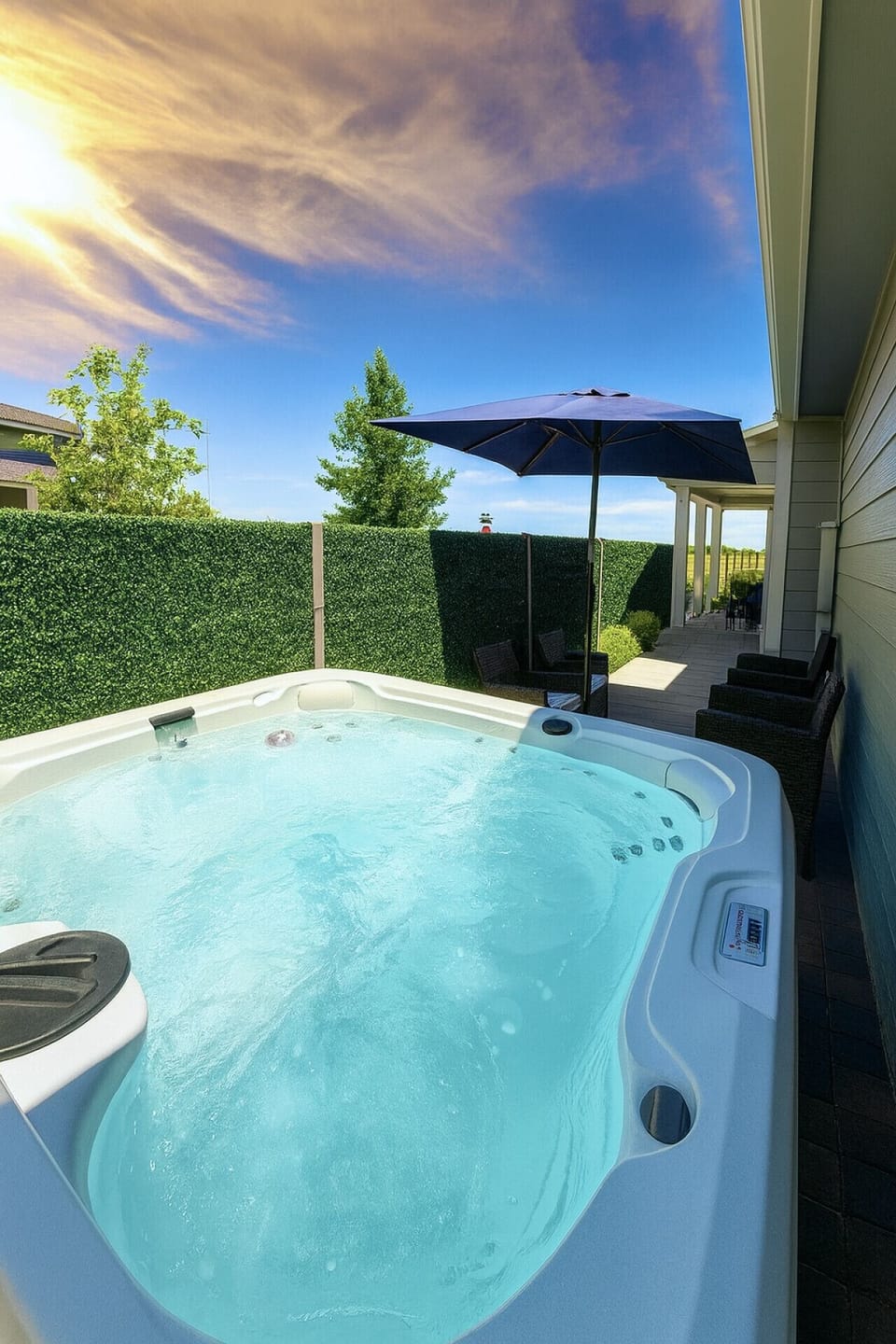 Outdoor spa tub