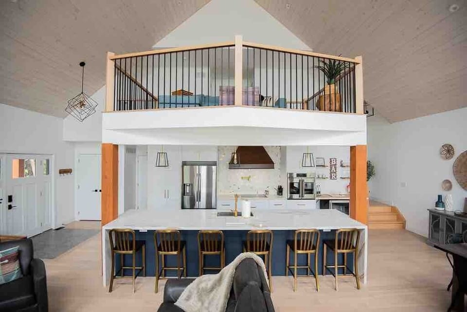 14’ kitchen island ready for entertaining 