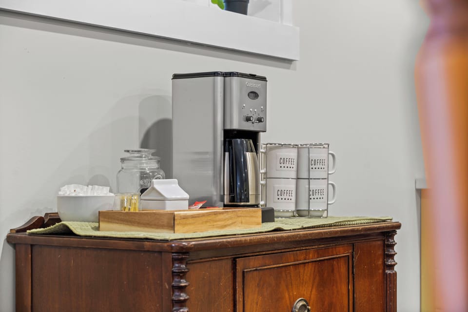 Enjoy your morning brew with our equipped coffee station. 