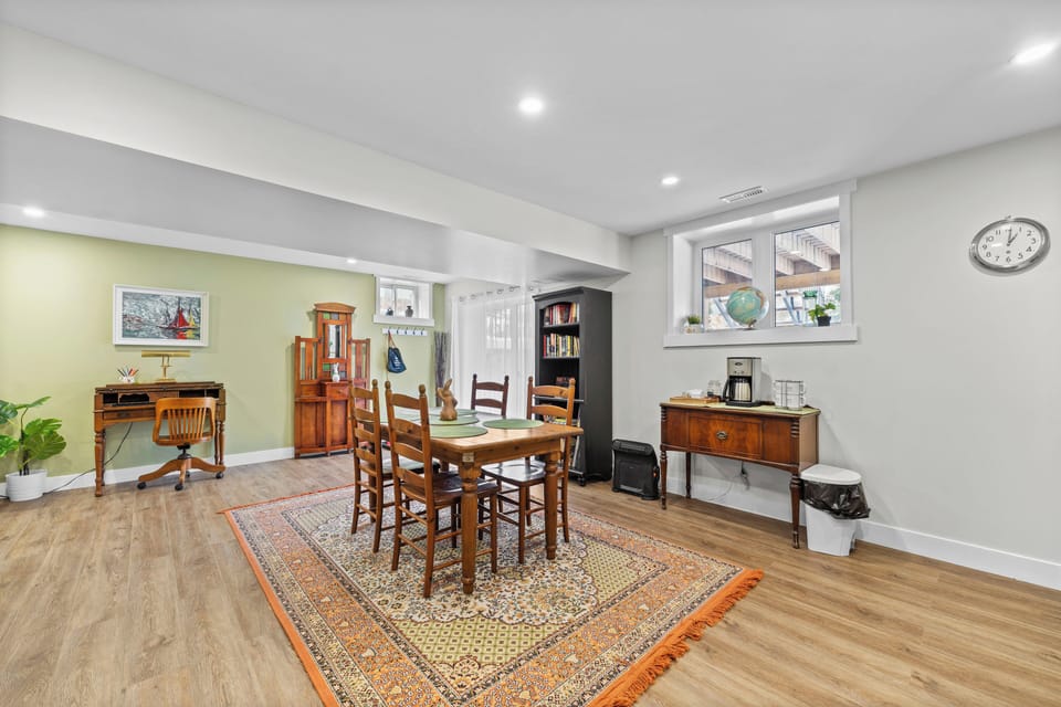 Enjoy meals and moments together at this charming wooden dining table for four.