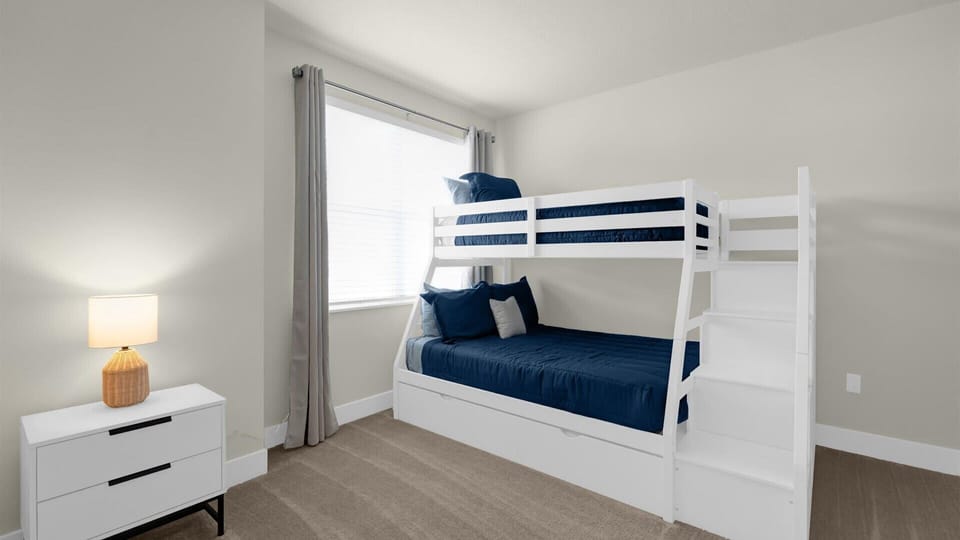 Moana Themed Bunk Bedroom with 3 beds (1 bunk bed and 1 pullout bed)