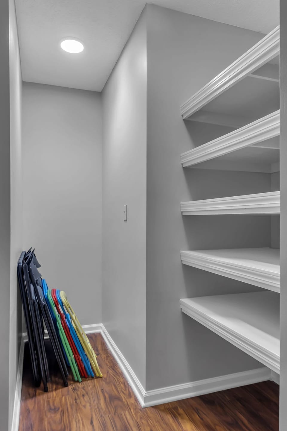 Storage Space: Organize your adventure gear in this sleek, modern storage nook!