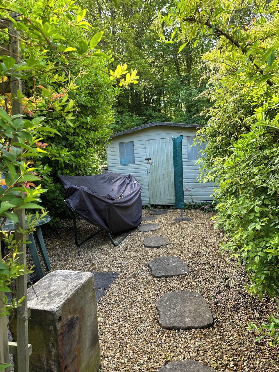 Front garden (leading to woodlands)