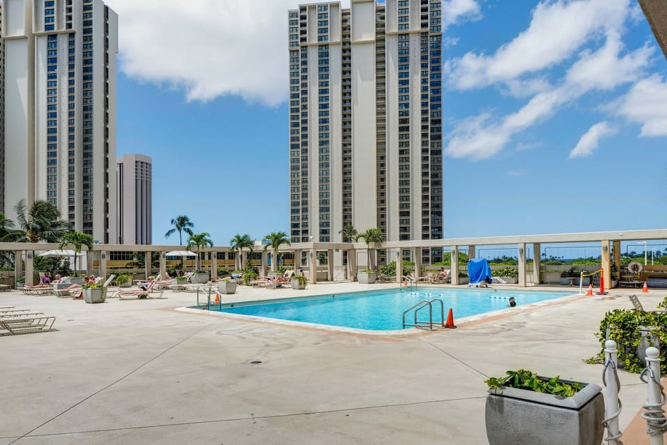 Shared condo swimming pool