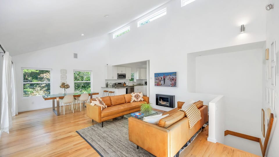 Open concept, living, dining and kitchen