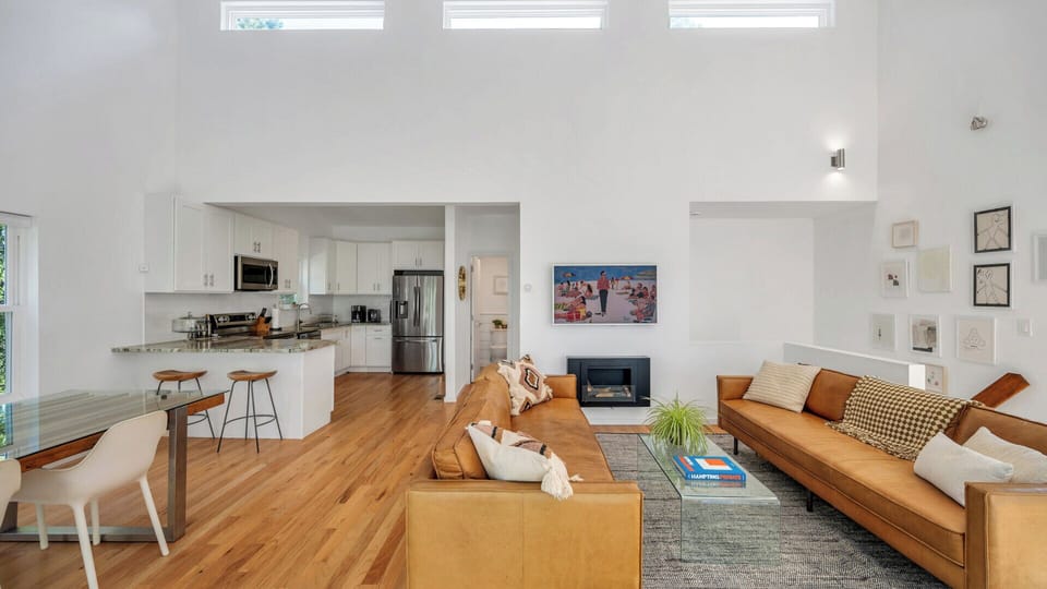 Open concept, living, dining and kitchen