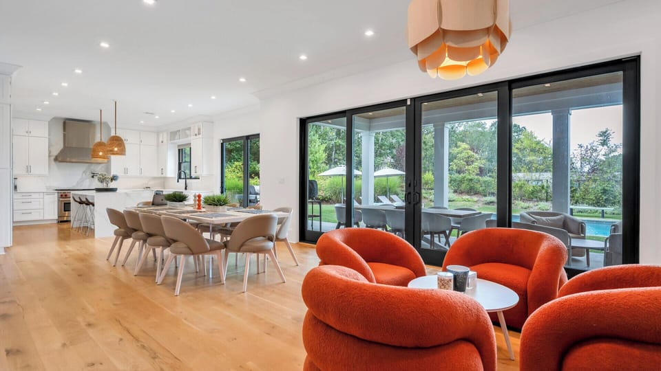 Open concept Living, Dining and Kitchen
