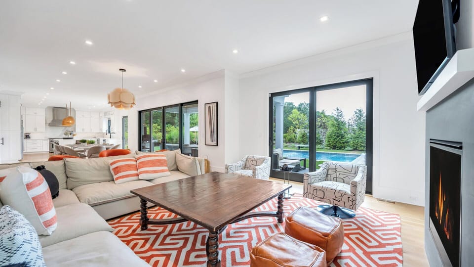 Open concept Living, Dining and Kitchen