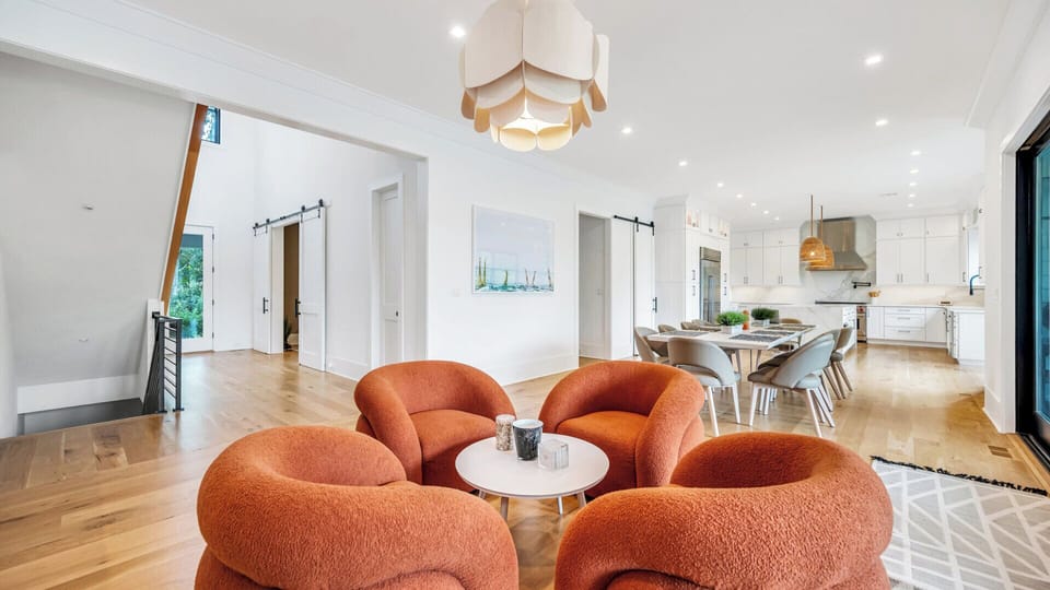 Open concept Living, Dining and Kitchen
