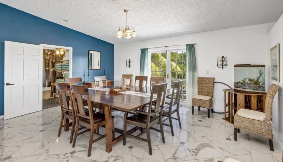 spacious dining area