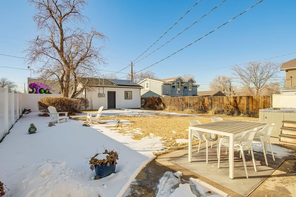 Property Exterior | Fenced Backyard w/ Patio