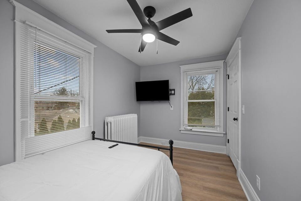 Wake up happy in this bright, cheerful bedroom.