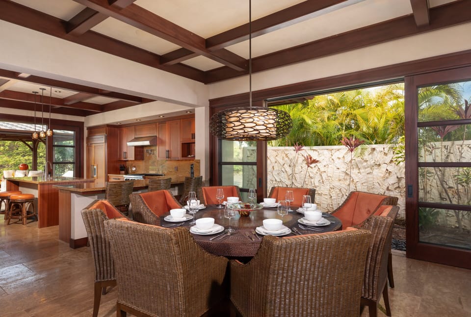 Spacious open concept kitchen and dining area