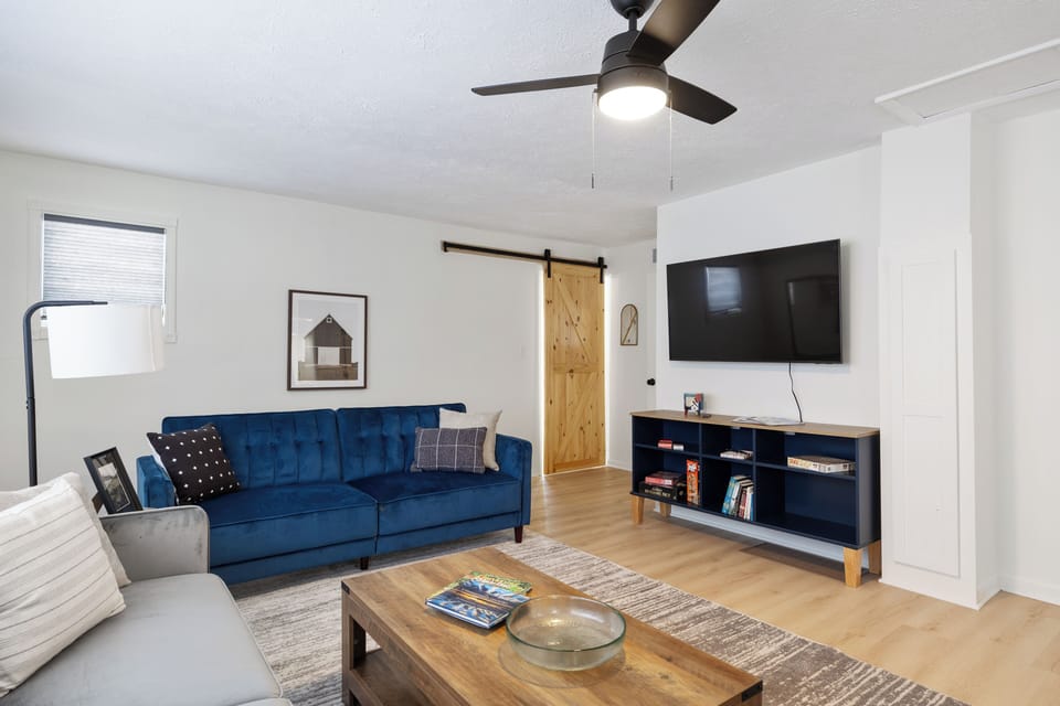 Living room with smart TV