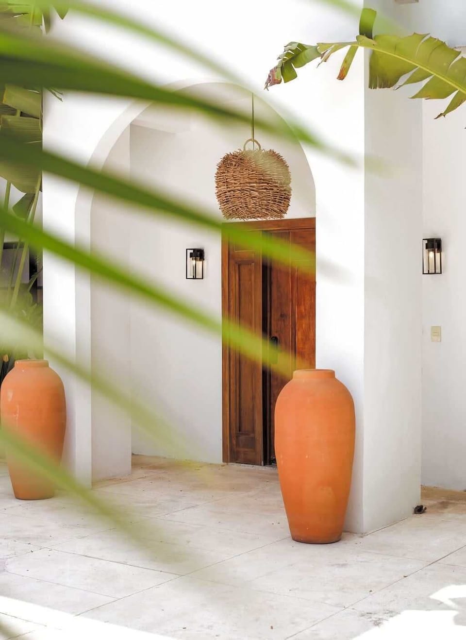 Modern entrance of the property.
