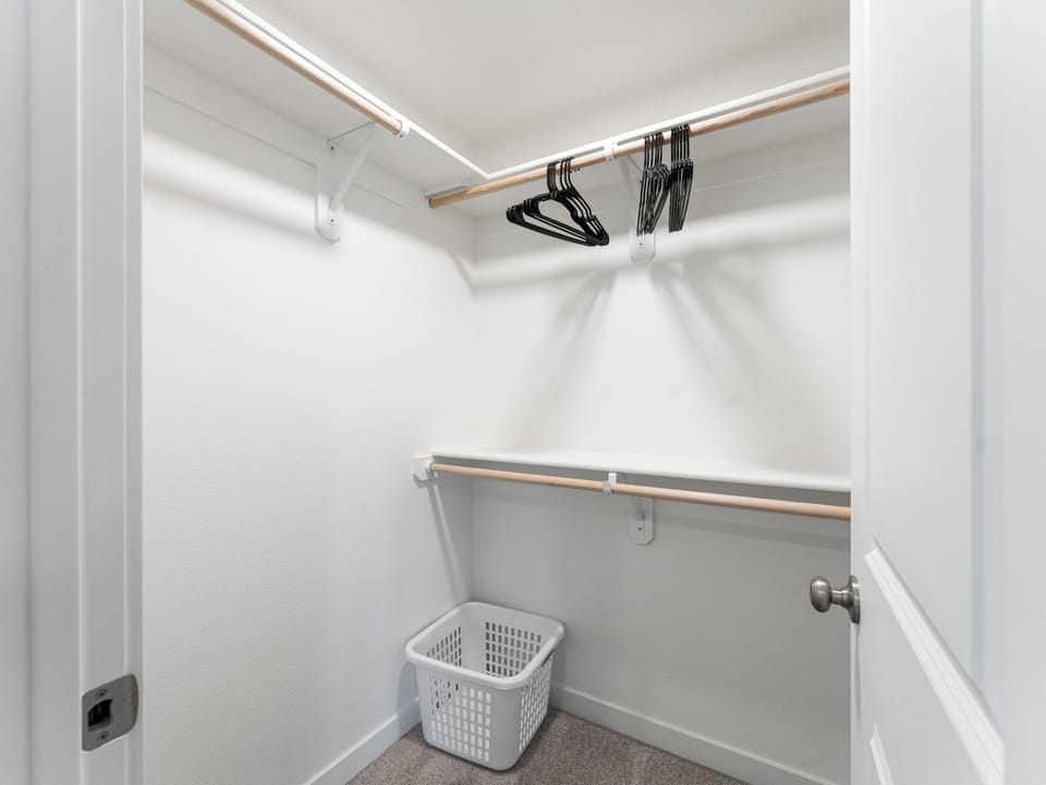 Walk-in closet- so unpack and stay a while!