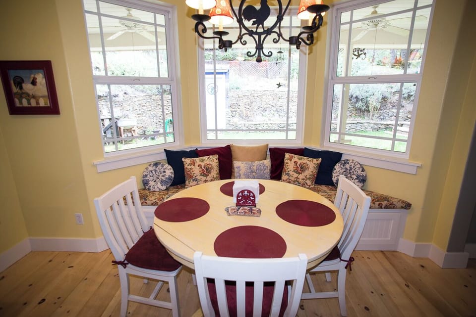 Breakfast nook with a view