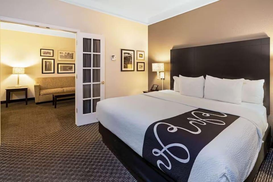Sink into a plush king bed for restful nights.
