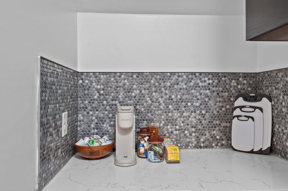 Brew your perfect cup with ease using our Keurig coffee station