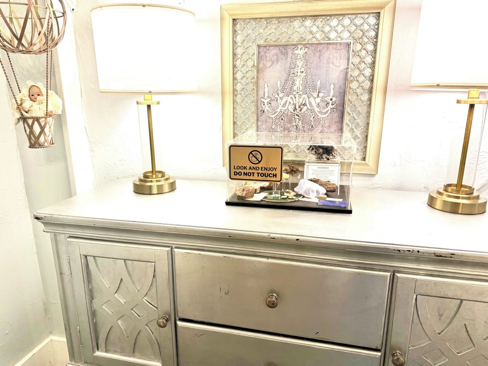 Authentic antiques and treasures throughout the cottage.