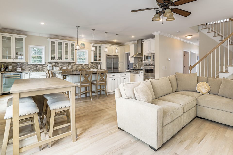 Property Interior | 3-Story Home | Free WiFi | Central A/C & Heating