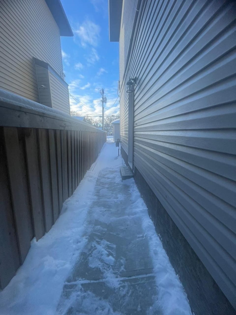 Side entrance to legal basement suite