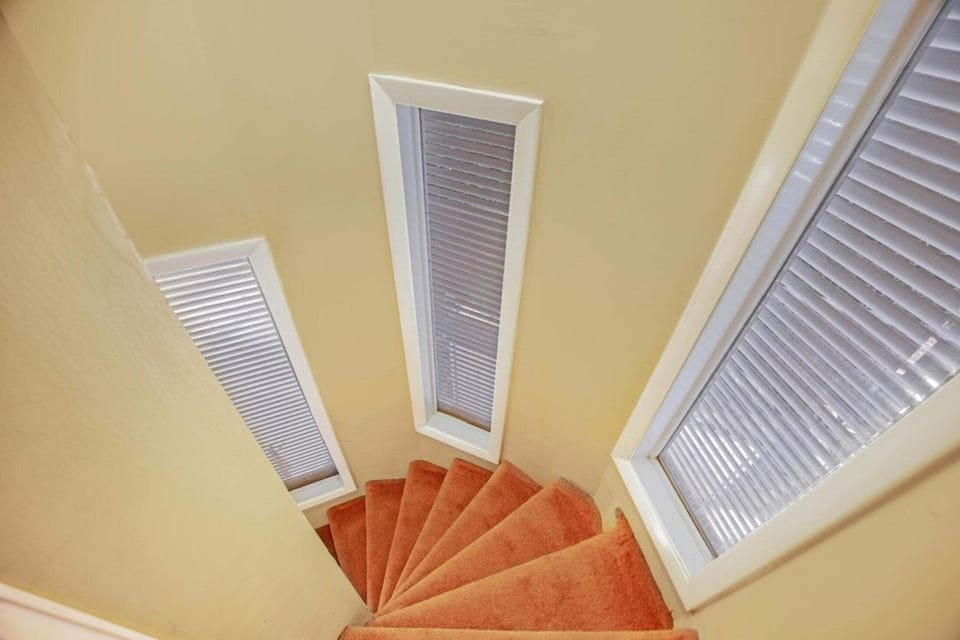Stairs in main house to bedroom and bathroom 2 