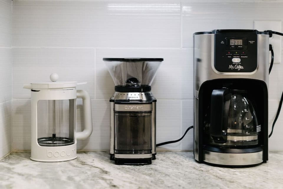 For french press, set grind to between coarse and medium. For drip, set to slightly finer than medium.