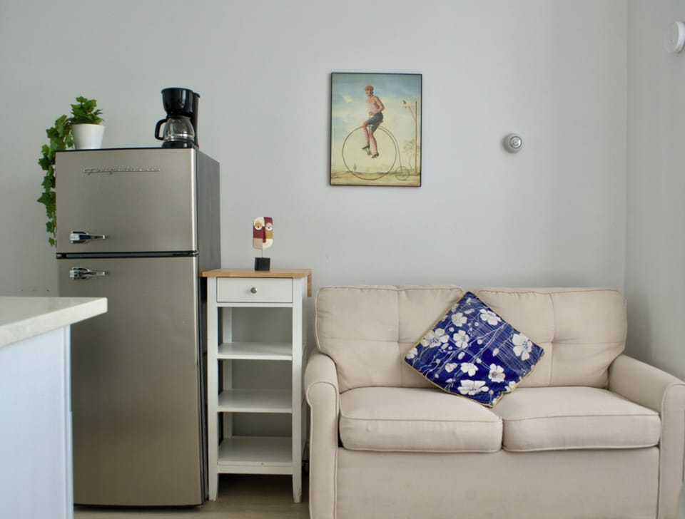 Unwind in a bright, comfortable lounge!