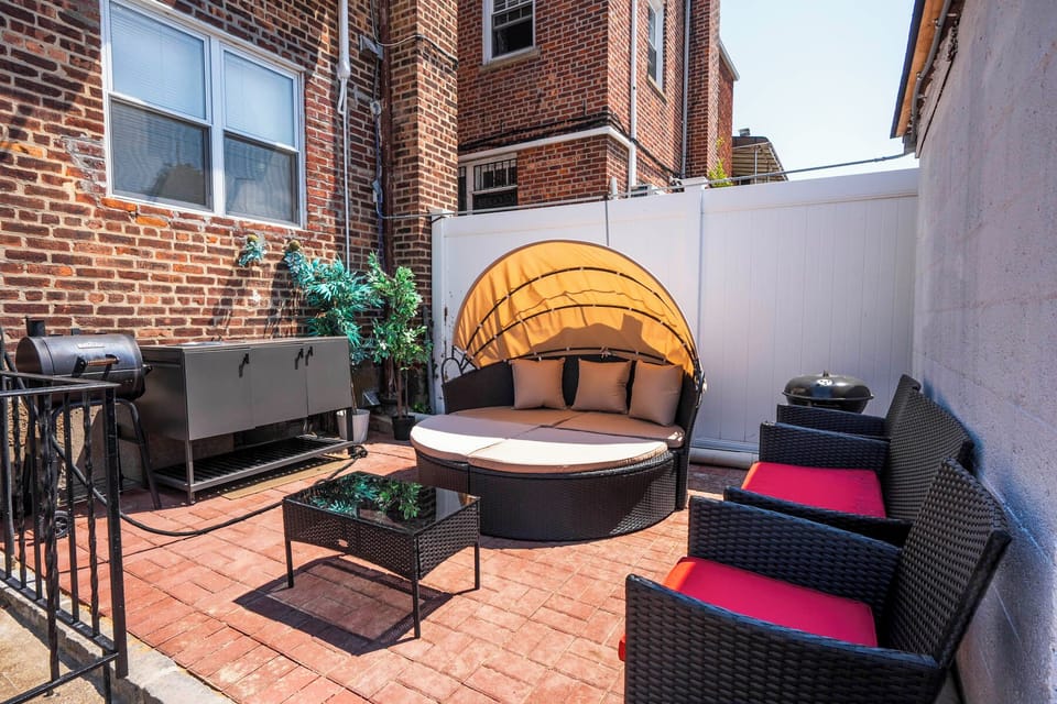 Backyard with BBQ Grill