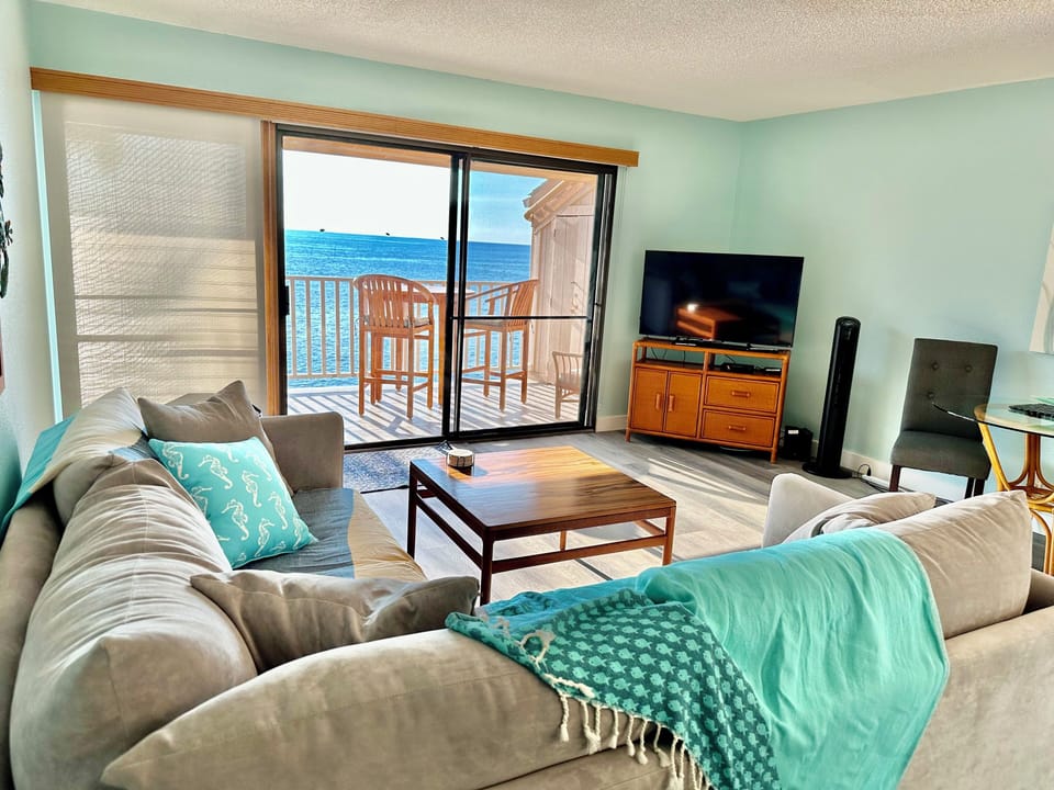 See and listen to the ocean from inside the condo.