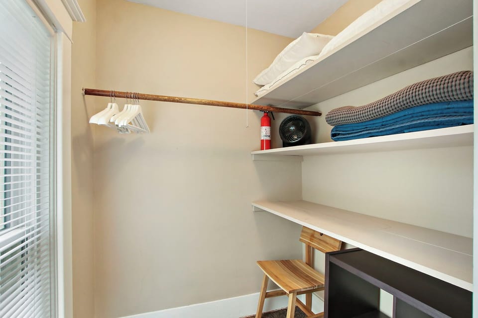 Closet for clothing storage