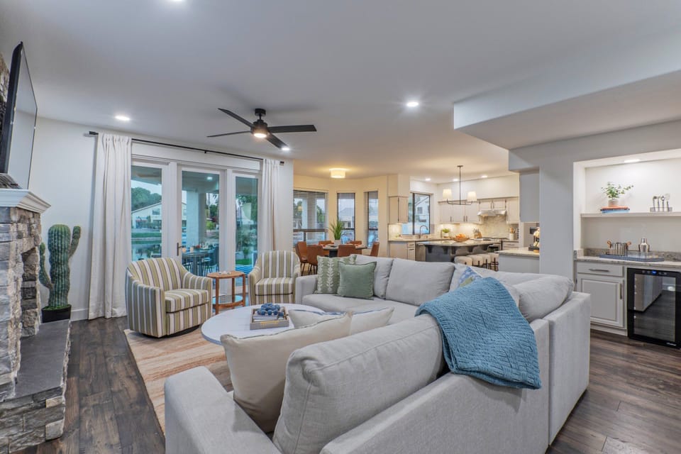 Beautiful open living spaces are designed for enjoying your time with friends and family.