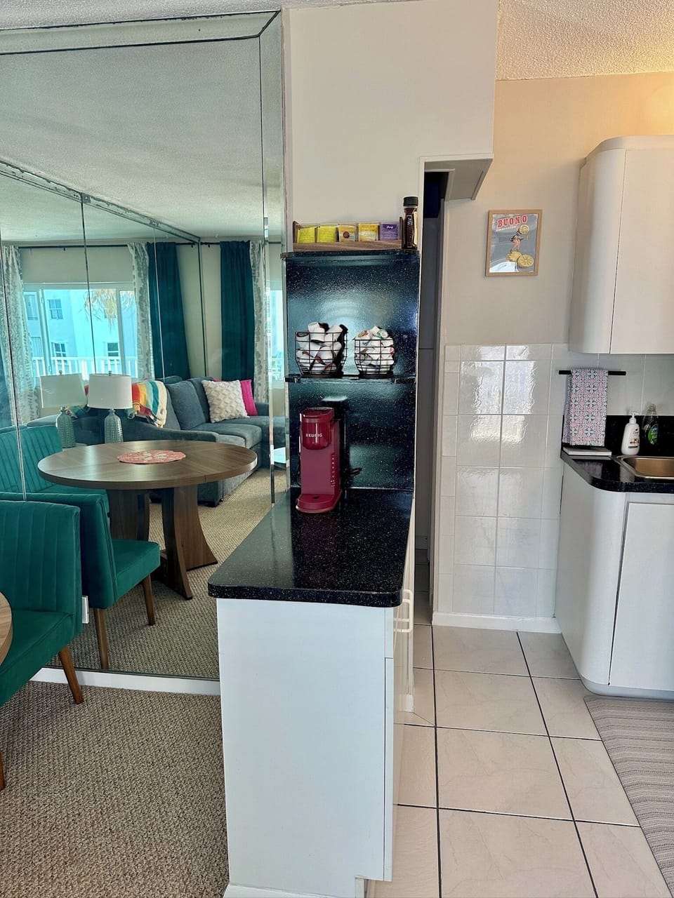 Dining Area with Coffee Maker 