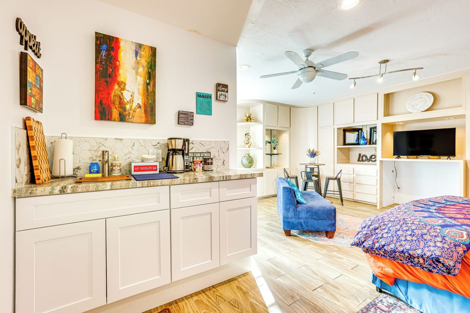 Kitchenette | Microwave | 2-Burner Hot Plate | Drip Coffee Maker