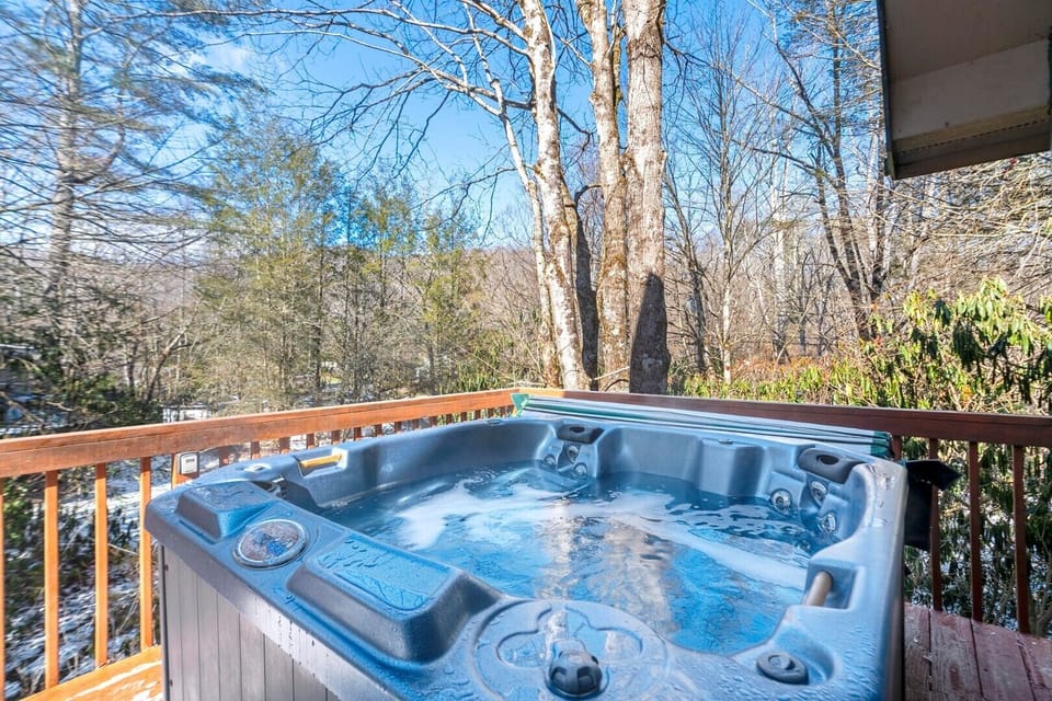 Deck Area--- Soak Away Troubles in the Hot Tub